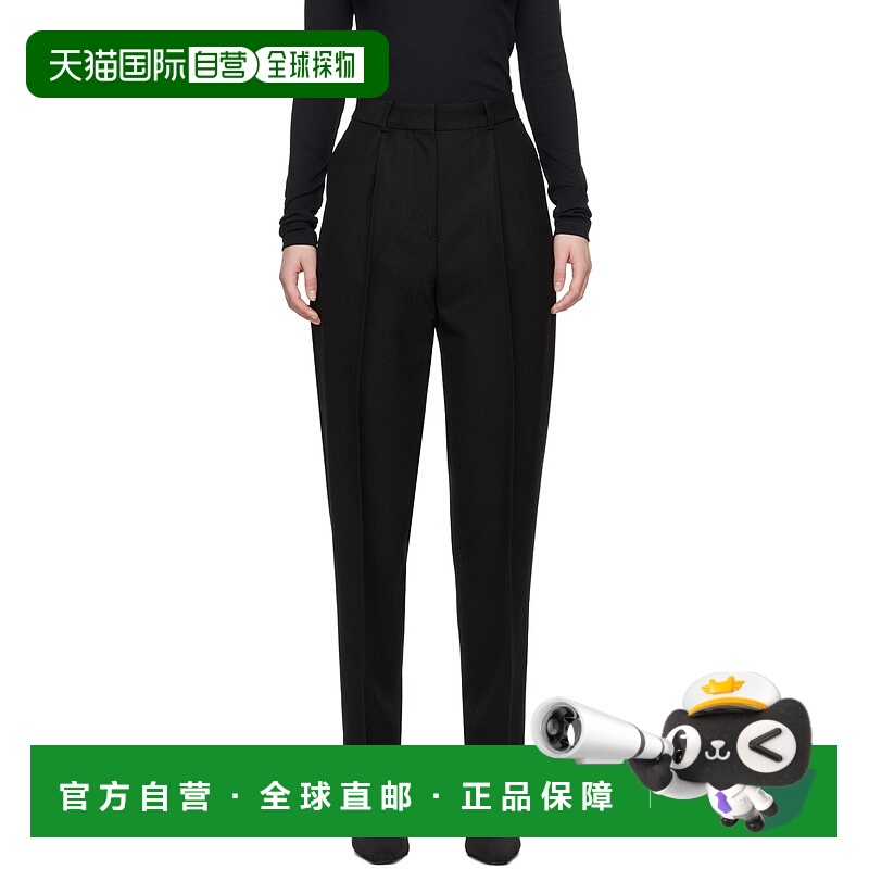 1h可退 香港直邮潮奢 TOTÊME 女士 黑色 Single-Pleated 长裤 242