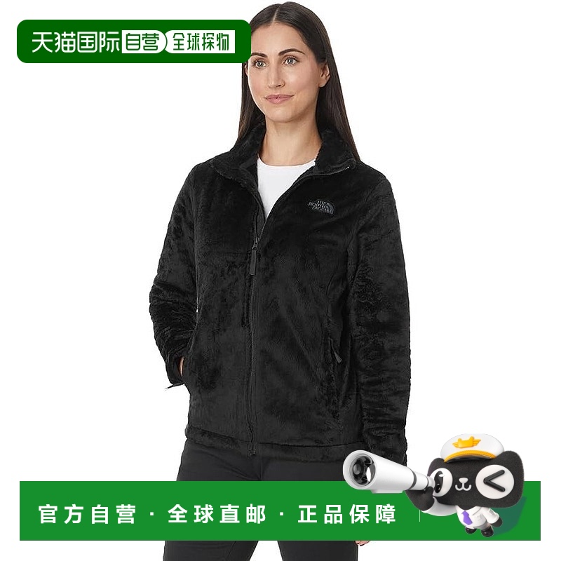 自营 The North Face Osito夹克女式黑色羊毛长袖全拉链JDM1966-