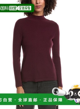 自营Jones New York Sutton Mock Neck Sweater - purple 美国奥