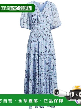 自营Ted Baker Blakeli 长连衣裙 浅蓝色心形印花 - 蓝色 美国奥