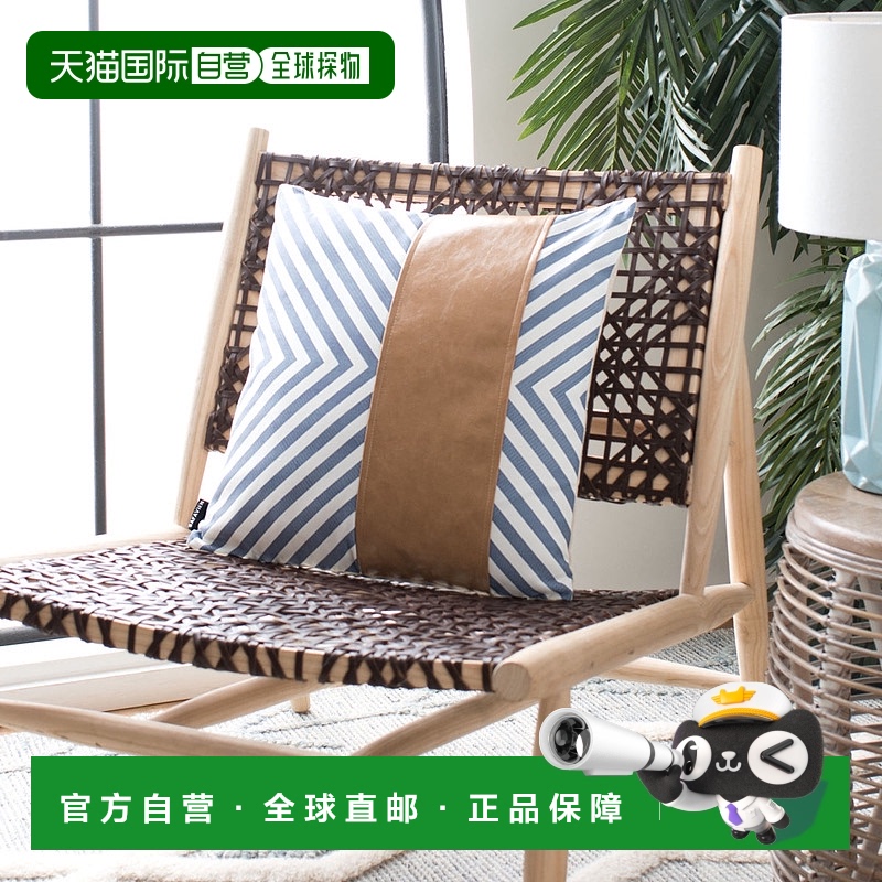 自营 Safavieh Endra 枕头 - 海军蓝/白色 美国奥莱直发