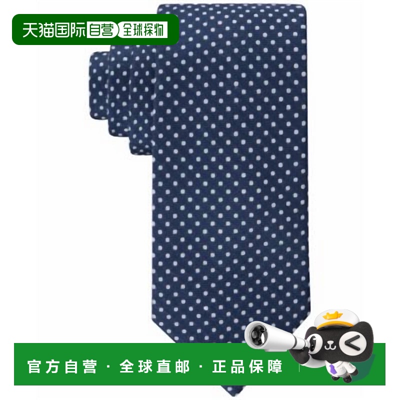 自营tommy hilfigerMen's Textured Dot Tie In Navy/white - nav