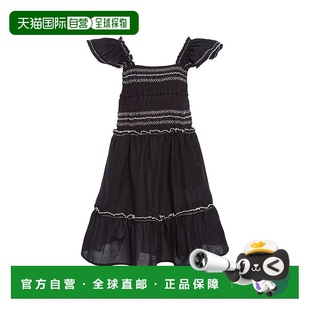 自营 Sea New York Mable寒武纪飘逸袖烟熏连衣裙-黑色 美国奥莱