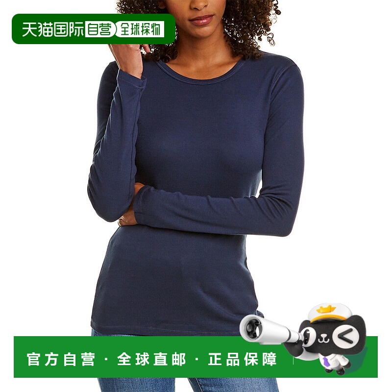 自营splendid华丽圆领1X1 T恤-蓝色 美国奥莱直发