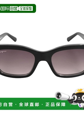 自营Salvatore Ferragamo Grey Square Ladies Sunglasses SF1012