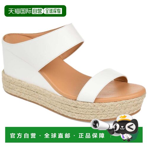 自营Journee Collection 女式 Tru 舒适泡沫 Alissa 拖鞋 - 白色