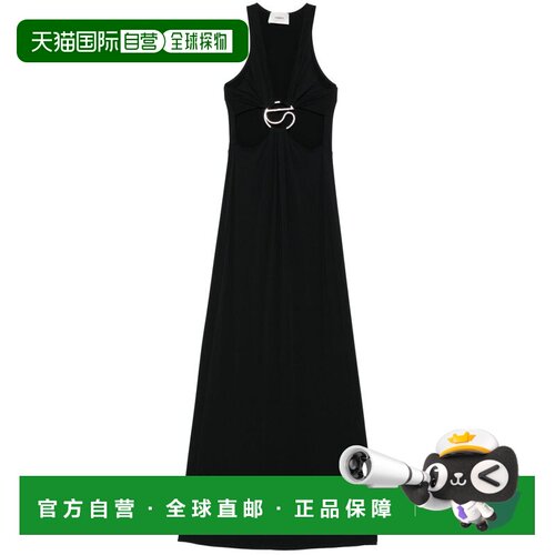 自营coperniMaxi Dress with Deep V-Neckline - black 美国奥莱