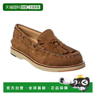 美国奥莱直发新款 棕色 sTOD皮革船鞋 自营tod