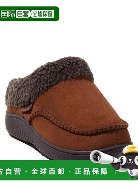 自营Dearfoams Men's Marshall Microsuede Moccasin Toe Clog Ho