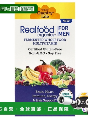 香港直邮乡村生活,Realfood Organics, Multivitamin For Men, 60