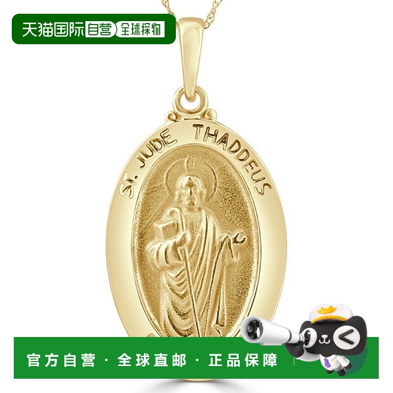 pompeii314k 白金或黄金 Mother St. Jude Thadeus 吊坠项链 1 英