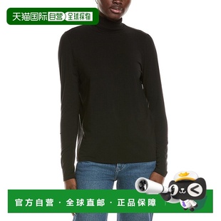 自营EILEEN FISHER Turtleneck Slim T-Shirt - black 美国奥莱直