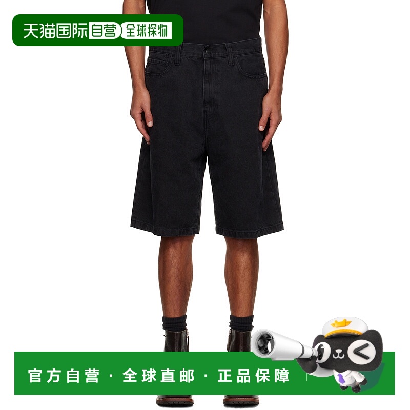 1h可退 香港直邮潮奢 CARHARTT WIP 男士 黑色 Landon 牛仔短裤 I