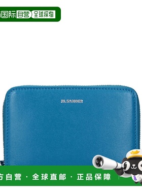 自营Jil Sander Leather Women's Wallets - blue 美国奥莱直发