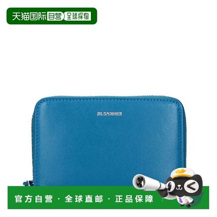 自营Jil Sander Leather Women's Wallets - blue 美国奥莱直发