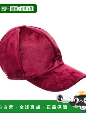 自营 Surell Accessories 天鹅绒棒球帽 - 红色 美国奥莱直发配饰
