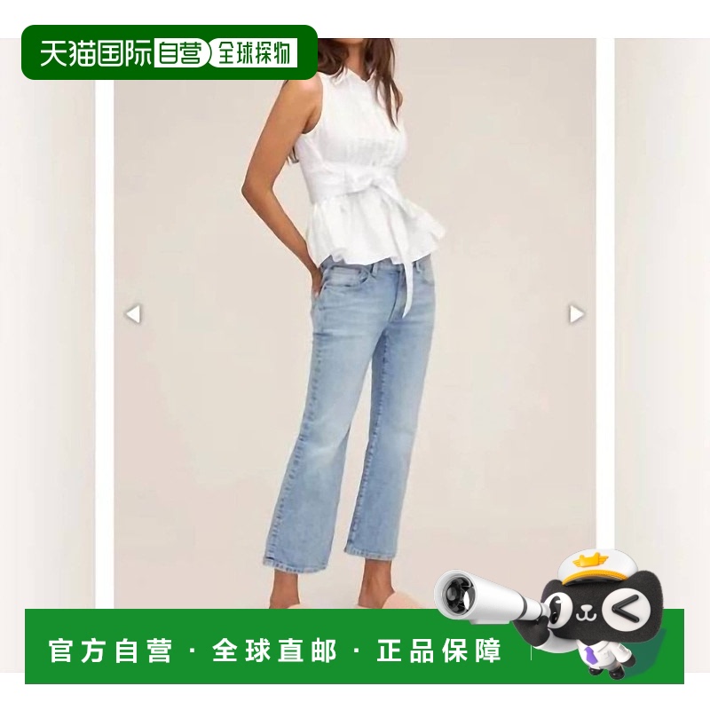 自营 marissa webb蓝色低帮复古修身牛仔牛仔裤 美国奥莱直发