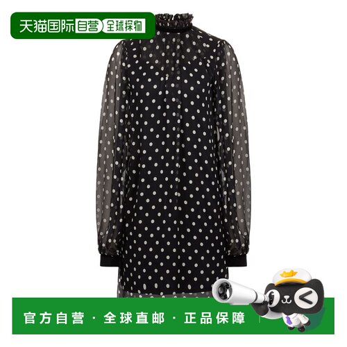 自营nina ricciHigh Neck Mini Dress - black 美国奥莱直发