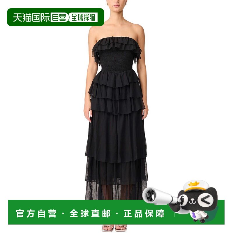 自营ELLIATT Melissa Maxi Dress - black 美国奥莱直发连衣裙图片