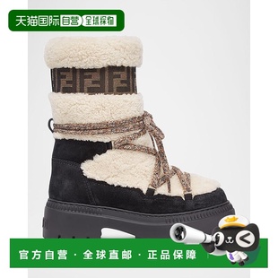 靴子厚底鞋 1h可退 女士 fendi 雪地靴中筒靴 美国直邮