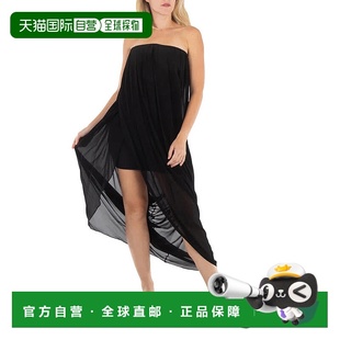 黑色 紫罗兰色褶皱连衣裙 美国奥莱 Burberry黑色桑蚕丝晚装 自营