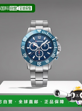 自营WENGER 瑞士军表男式 01.0643.119 Seaforce 蓝色表盘计时码