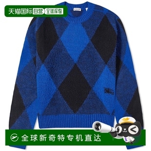 美國奧萊 自營 Burberry大格子針織毛衣 騎士ip圖案 直發(fā)