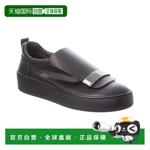 自营Sergio Rossi Addict Leather Slip-On Sneaker - black 美国