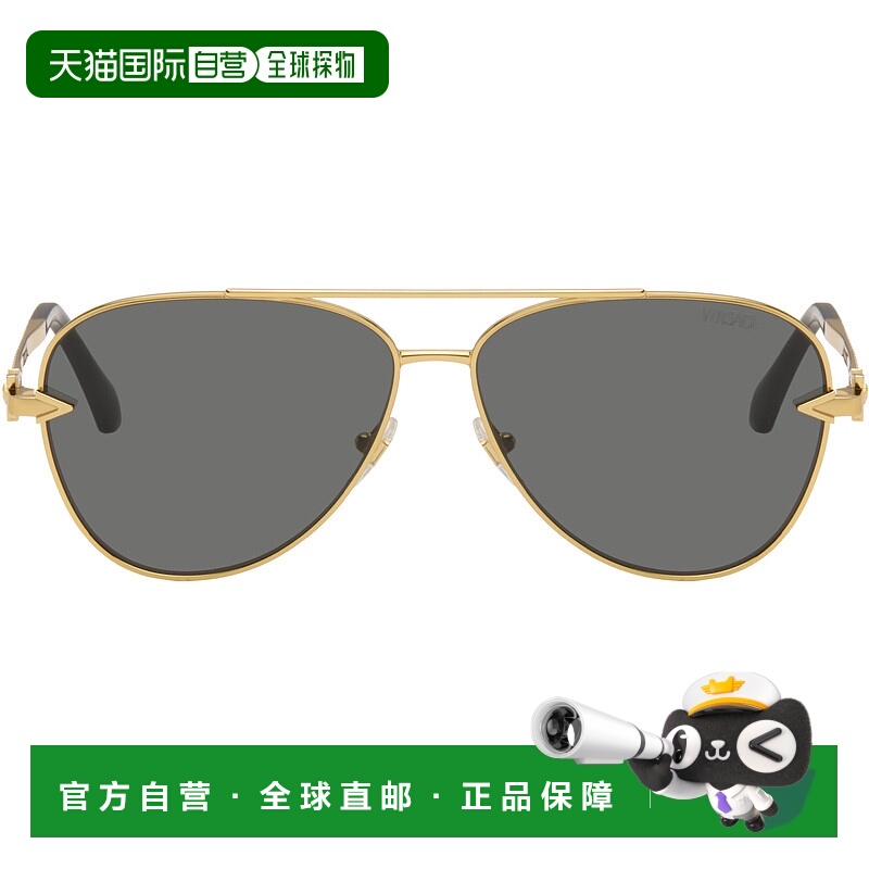 1h可退 香港直邮潮奢 versace 范思哲 女士 金色 Avanti Pilot 太