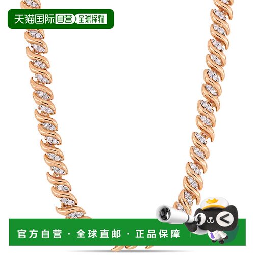 自营mimi & maxmimi & max1 CT TW 钻石 S-Link 网球项链，镀