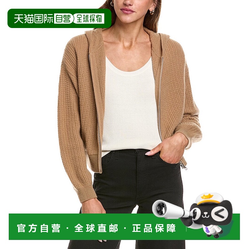 自营philosophy Waffle Knit Cashmere Jacket - brown 美国奥莱