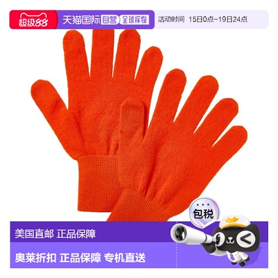 自营Brodie Cashmere Classic Cashmere Gloves - red 美国奥莱直