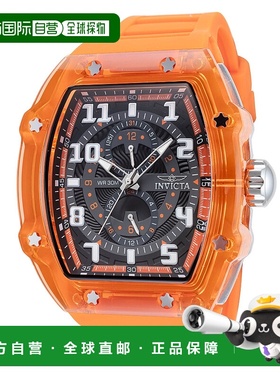 自营Invicta Men's Racing 48.5mm Orange Quartz Watch - orange