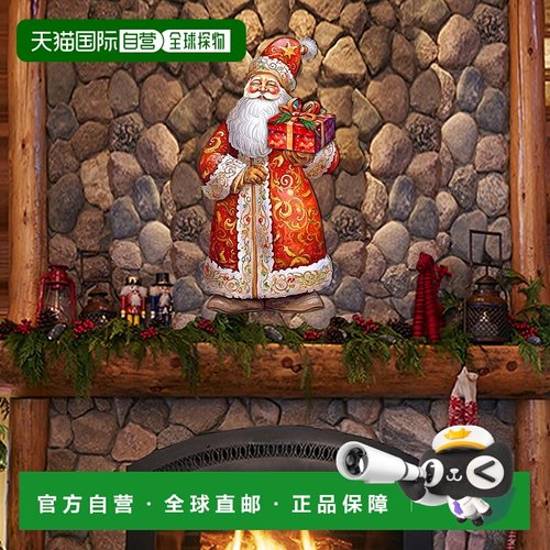 自营 G. Debrekht 设计的圣尼克礼物节日门饰 - 多色 美国奥莱直