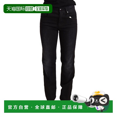 自营Ermanno Scervino Washed Straight blue Trouser Cotton Wom