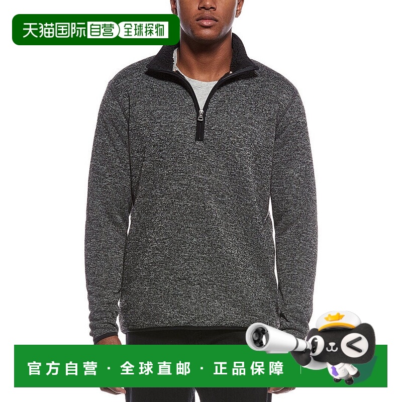 自营WEATHERPROOF VINTAGE Sherpa-Lined 1/4-Zip Mock Neck Swea