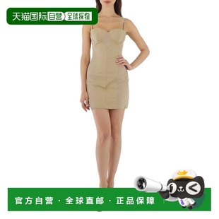 自营Burberry Beatriz Cotton Gabardine Corset Dress - honey