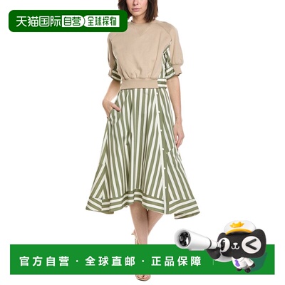 自营3.1 Phillip Lim 3/4袖运动衫组合连衣裙-灰色 美国奥莱直发