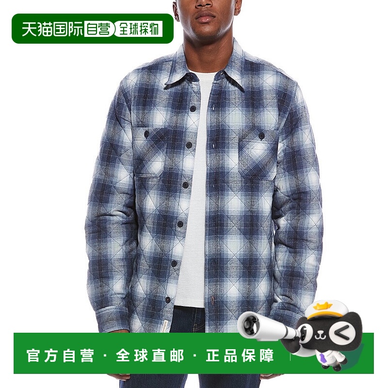 自营WEATHERPROOF VINTAGE Quilted Shirt Jacket - blue 美国奥