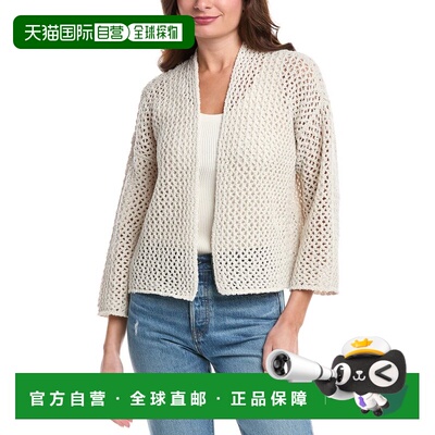 自营EILEEN FISHER开放式针织毛衣-白色 针织衫开衫美国奥莱直发
