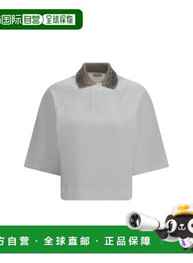 自营Brunello Cucinelli Cotton Polo Women's Shirt - white 美