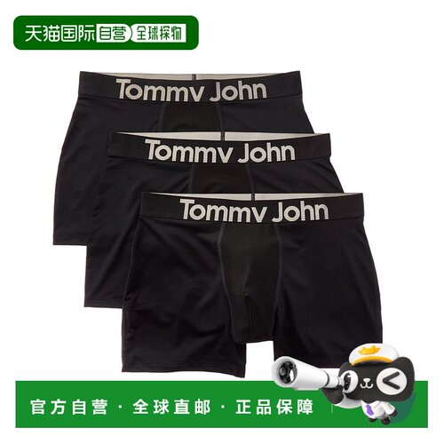 自营Tommy John 3套360 Sport Micro 4in平角短裤-黑色 美国奥莱