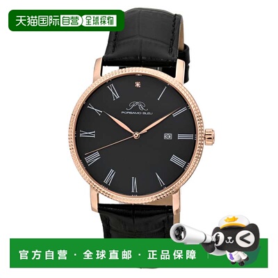 自营Porsamo Bleu Men's Veritas 1 Genuine Leather Band Watch