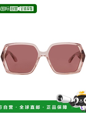 自营alaiaSquare-Frame Recycled Acetate Sunglasses - pink pin