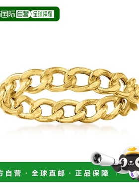 自营 Ross-Simons 意大利 14kt 黄金路缘链环 - 黄色 美国奥莱直