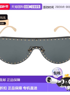 自营Versace Dark Gray Irregular Ladies Sunglasses VE2230B 10