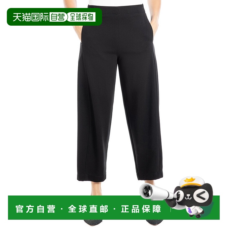 自营Max Studio Ponte桶形长裤-黑色 美国奥莱直发