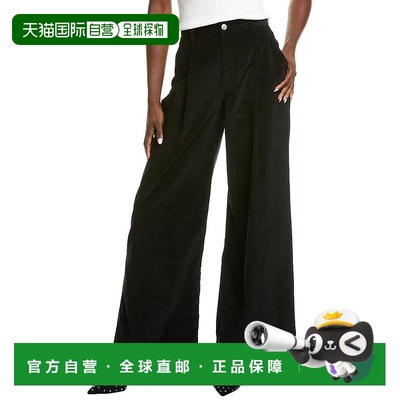 自营 frame denimFRAME牛仔灯芯绒阔腿长裤-黑色 美国奥莱直发
