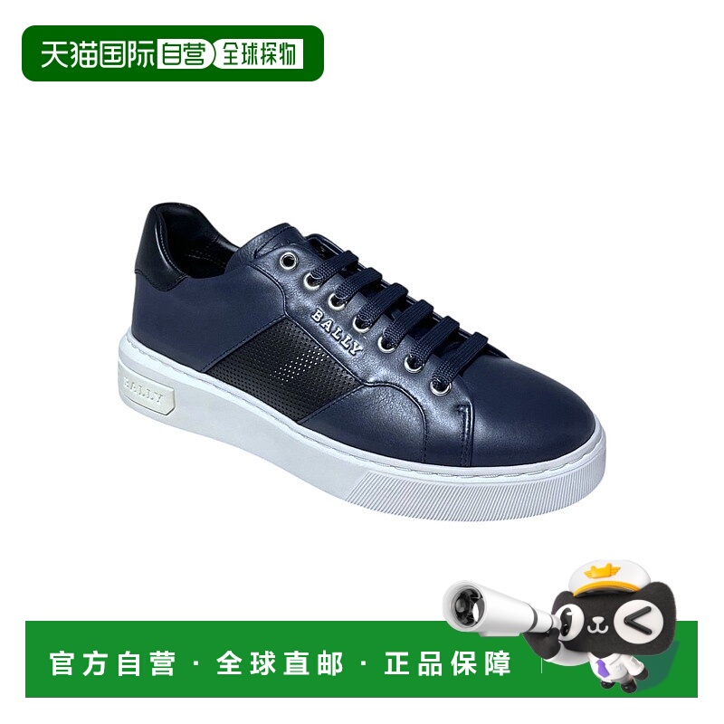 自营 Bally Myko 6300459 Men's Midnight/Black Calf Plain Leat