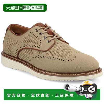 自营vance co.Vance Whitaker 休闲针织混合翼尖正装鞋 - 灰褐色